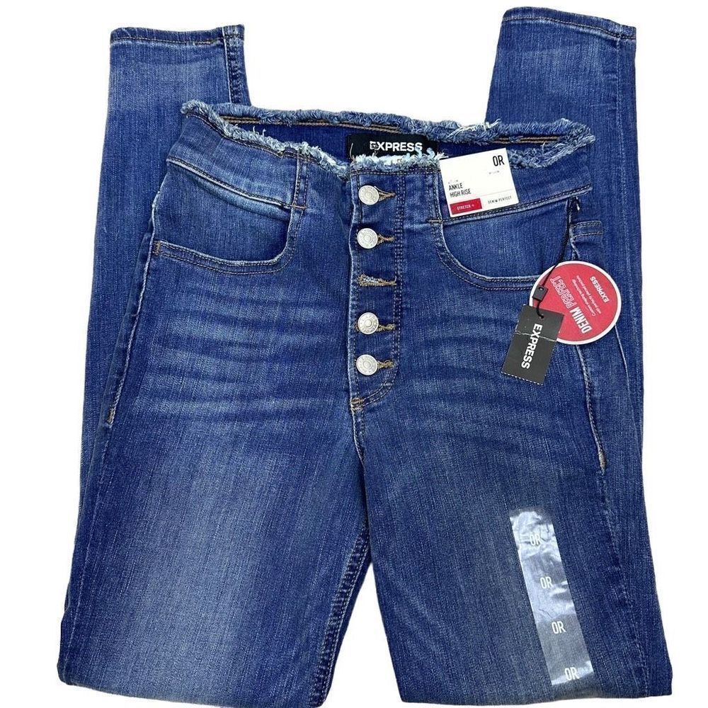 NWT Express ankle high rise jeans size 0r